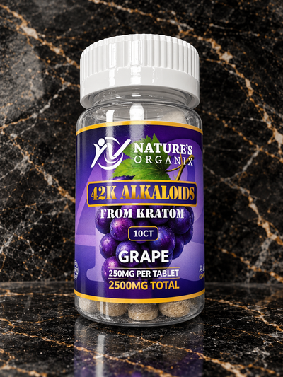 Nature's Organix Grape — Full-Spectrum Kratom Tablets