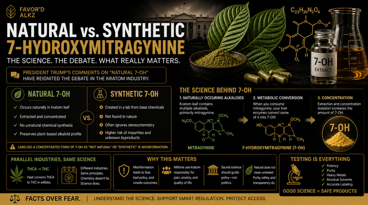 Natural vs synthetic 7-OH — chemistry comparison