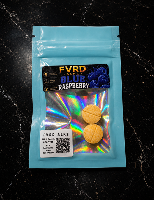 Blue Raspberry 7-OH tablets free 2-pack sample — Favor'd ALKz