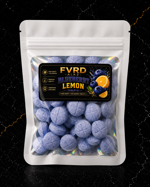 Blueberry Lemon 7-OH kratom tablets 50ct — Favor'd Alkz