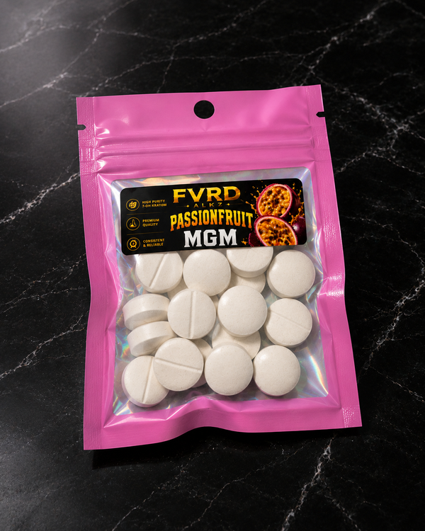 Passion Fruit MGM-15 tablets bottle — Favor'd ALKz