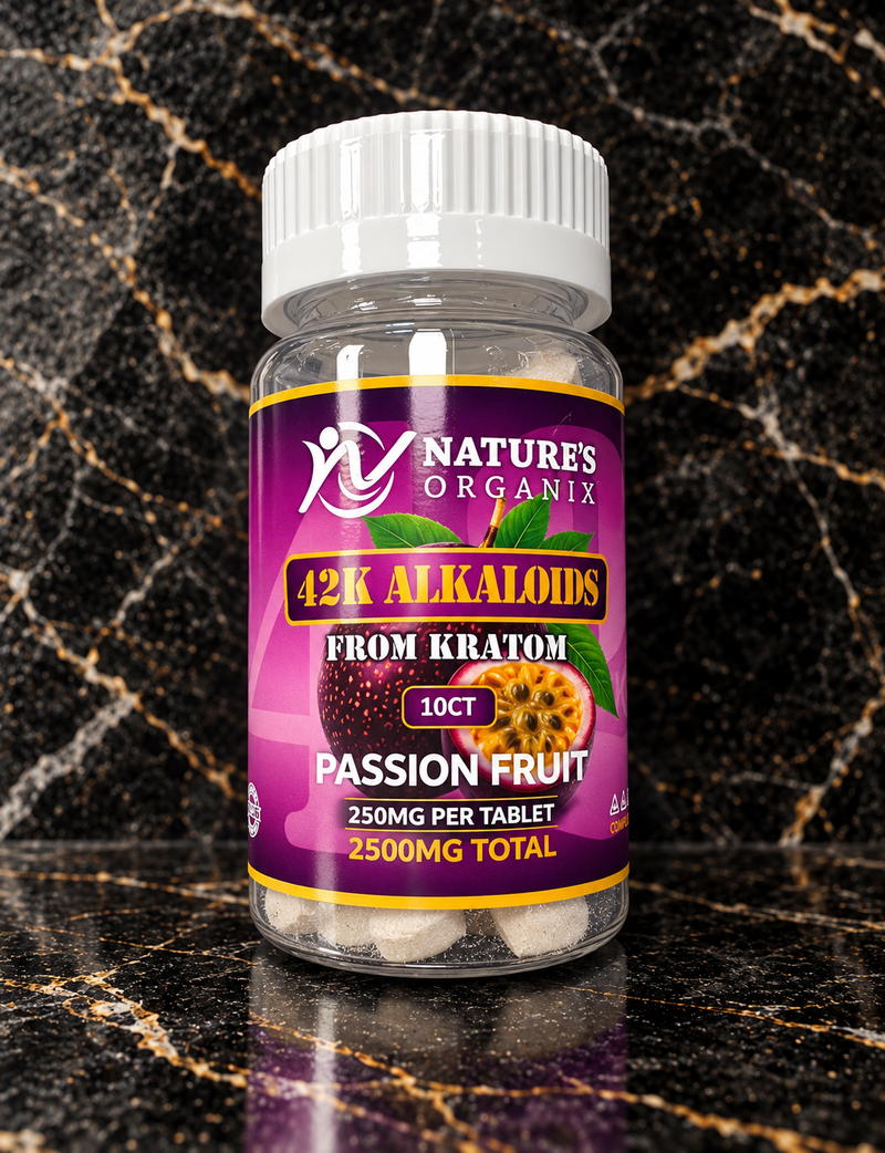 Nature's Organix Passion Fruit — Full-Spectrum Kratom Tablets